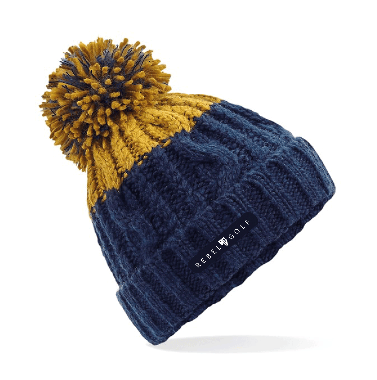 Fairways Pom Pom Beanie - Oxford/Caramel