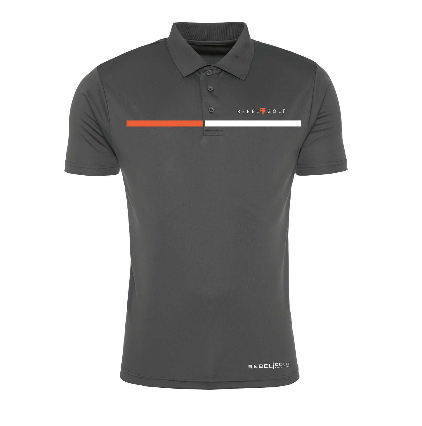 The Rebel Line Polo Shirt - Sealskin/Orange Crush/Ice