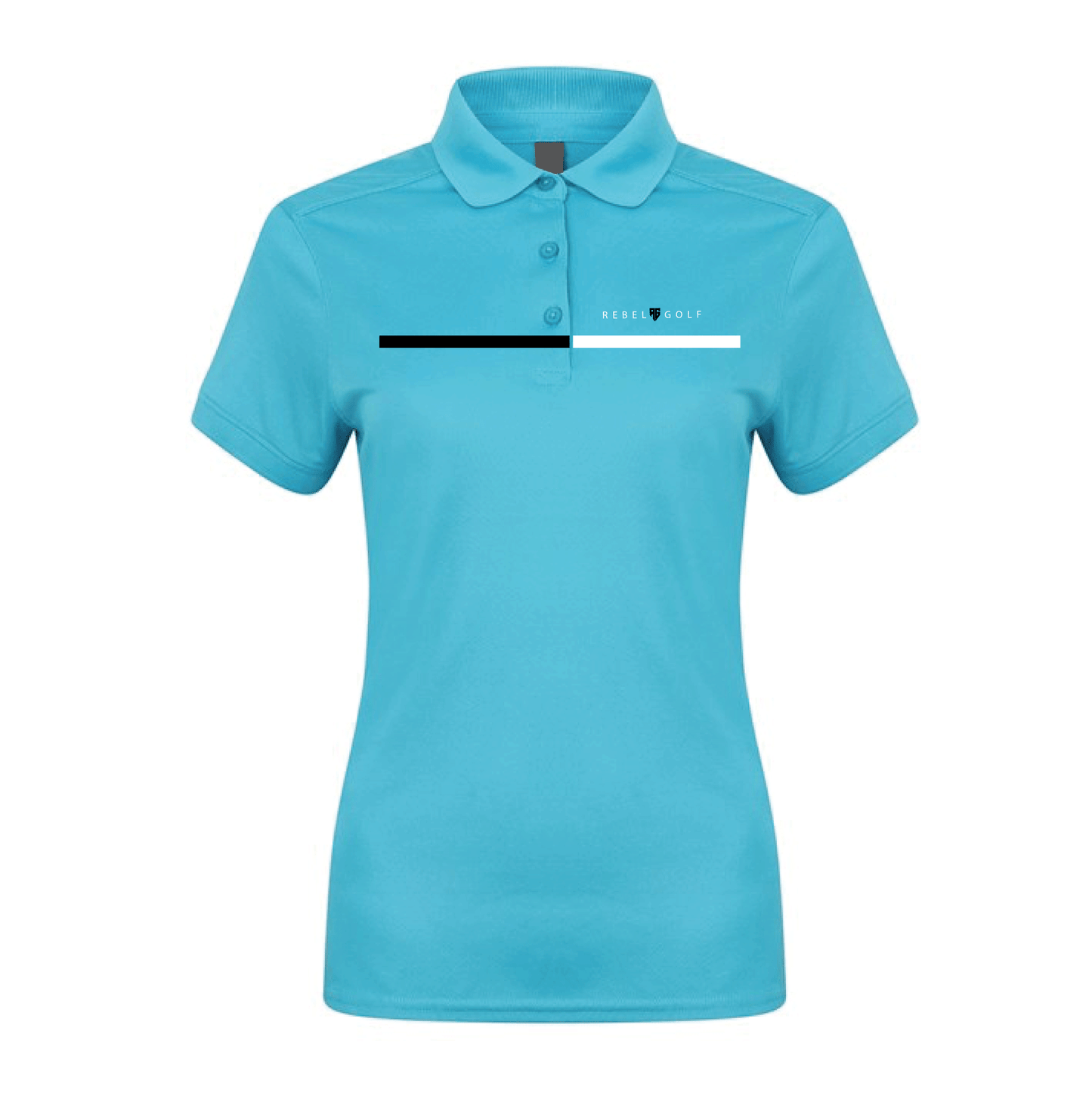 The Rebel Line Womens Polo Shirt - Aquamarine/Liquorice/Ice