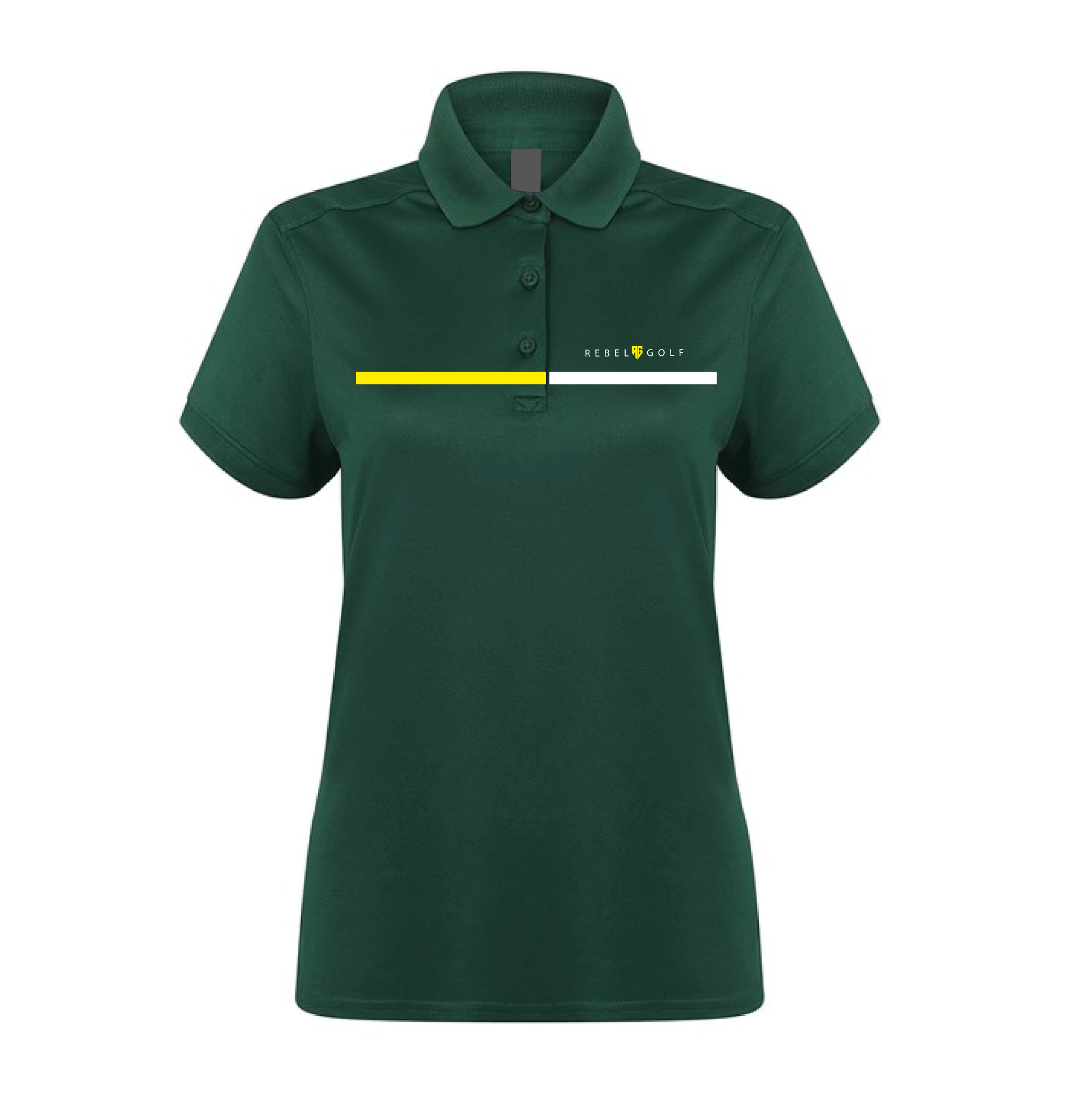 The Rebel Line Womens Polo Shirt Masters Green Lemon Ice