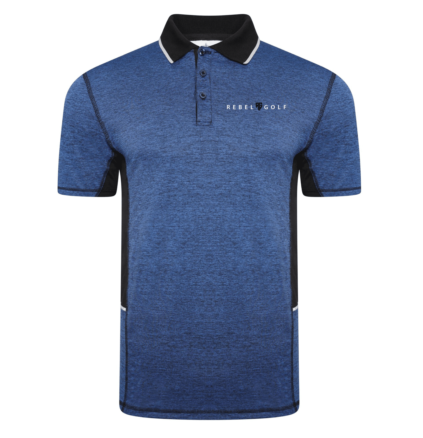 The Glitch Polo Shirt - Cobalt/Liquorice/Ice