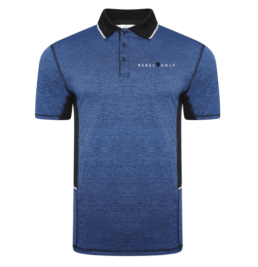 The Glitch Polo Shirt - Cobalt/Liquorice/Ice