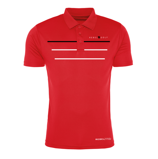 Latitude Polo Shirt - Tiger Red/Liquorice/Ice