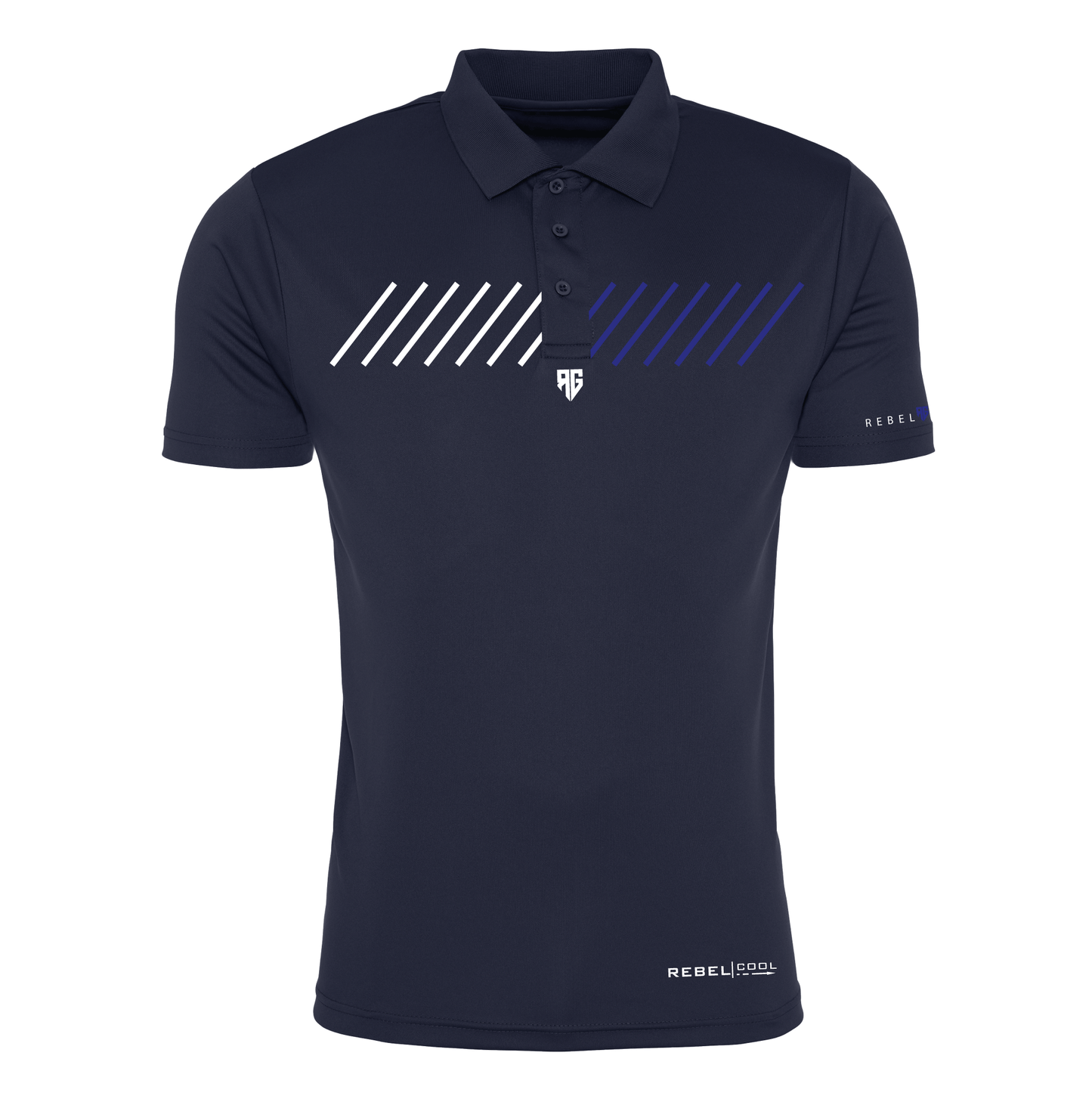 Oblique Polo Shirt - Oxford/Cobalt/Ice