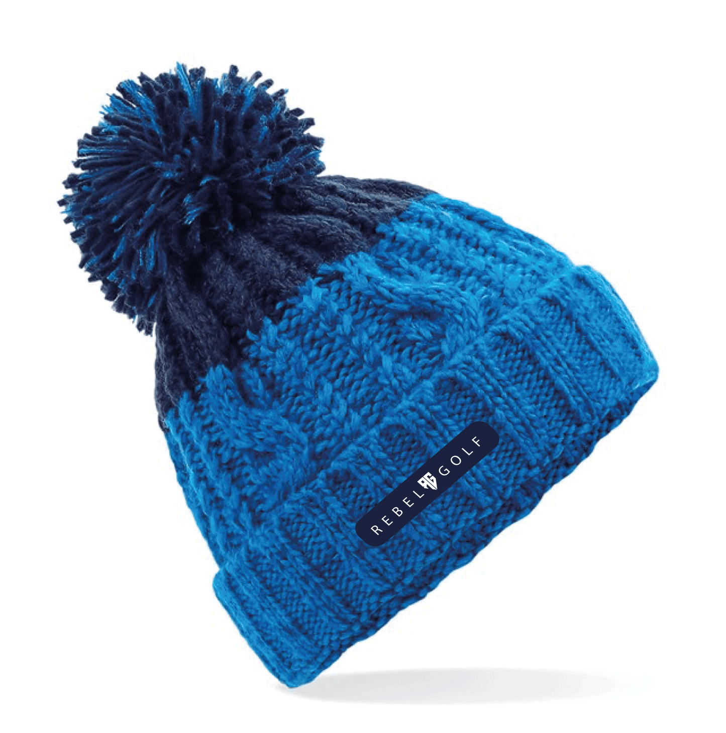 Fairways Pom Pom Beanie - Cobalt/Oxford