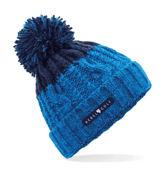 Fairways Pom Pom Beanie - Cobalt/Oxford
