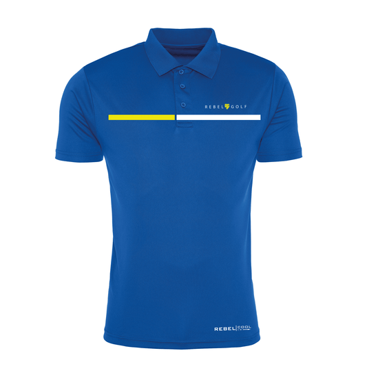 The Rebel Line Polo Shirt - Cobalt/Sour Lemon/Ice