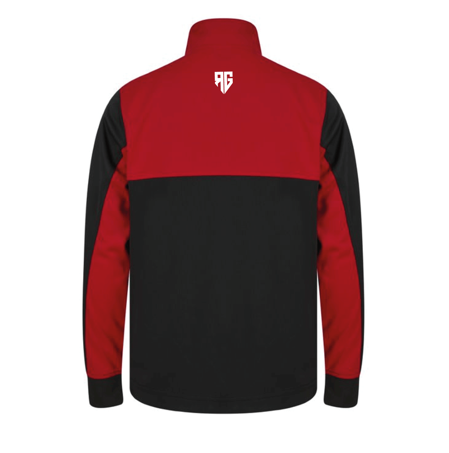 Duel Colourblock Qzip - Tiger Red/Liquorice